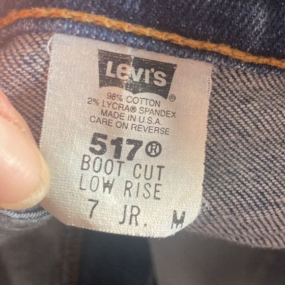 Vintage Juniors 7x31 Levi’s Medium Wash 517 Bootcut Low Rise Jeans - Picture 7 of 14